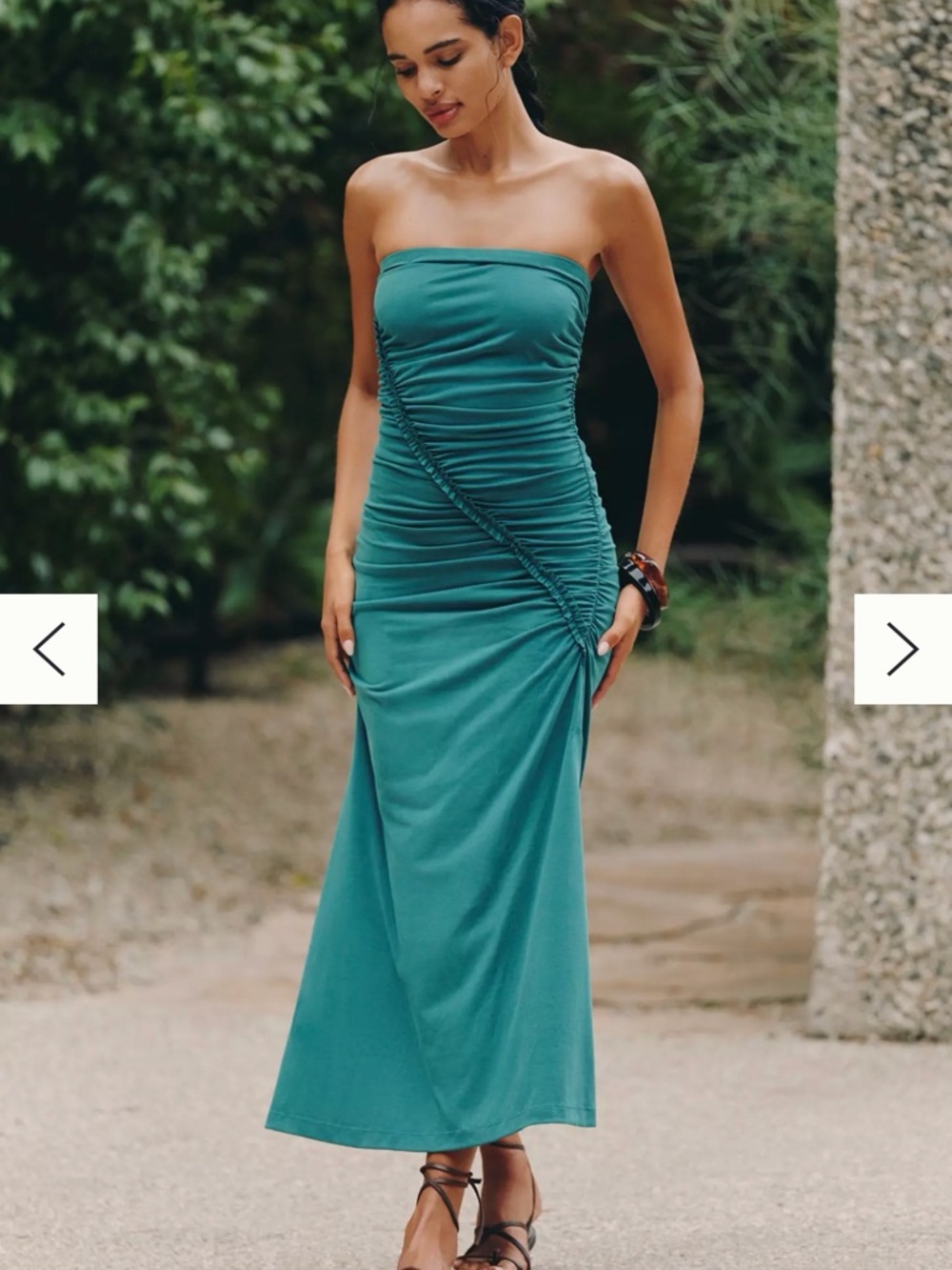 Anthropologie The Gabbie Strapless Ruched Tube Dress